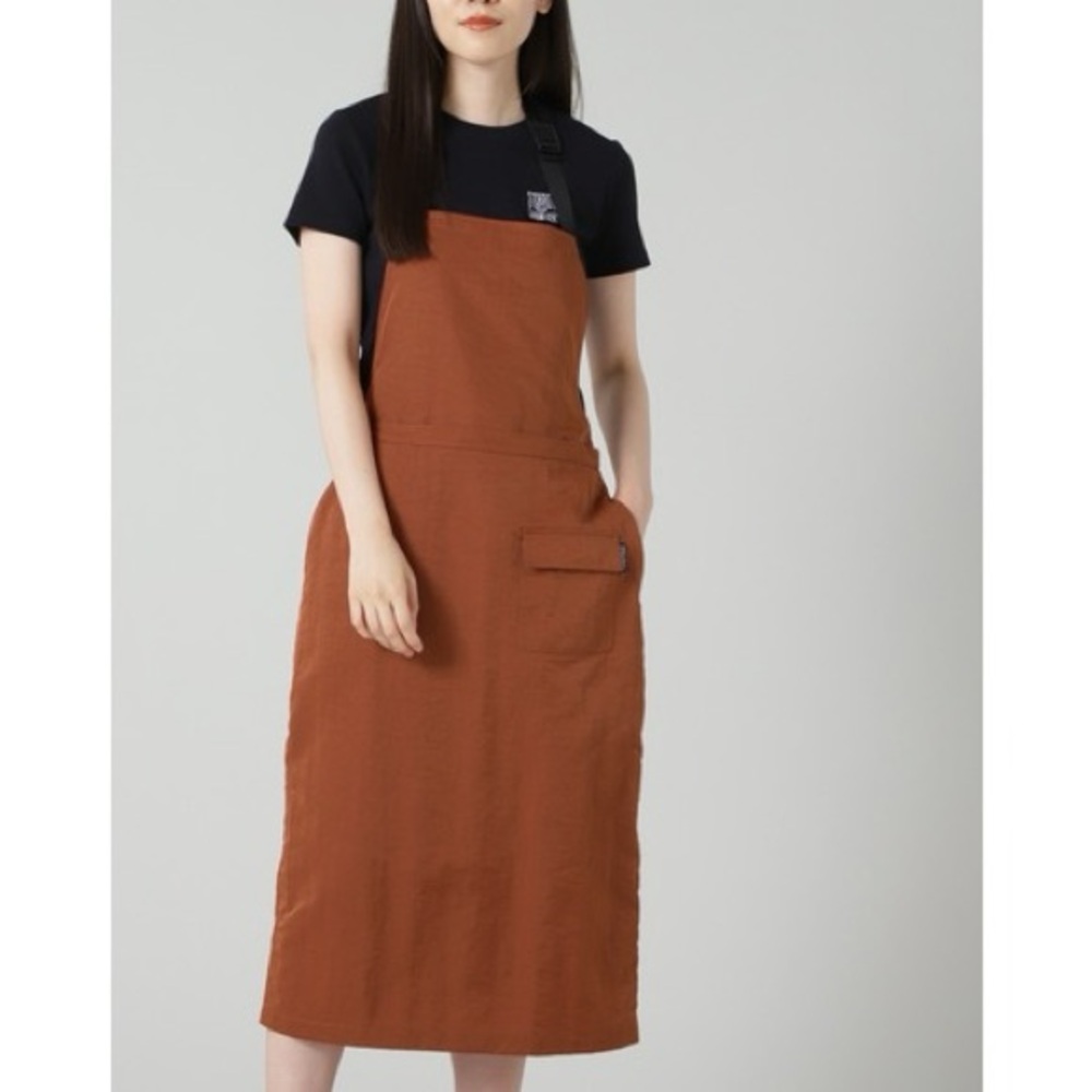 NWT size 5 Stussy Brick Brown Convertible Apron Dress